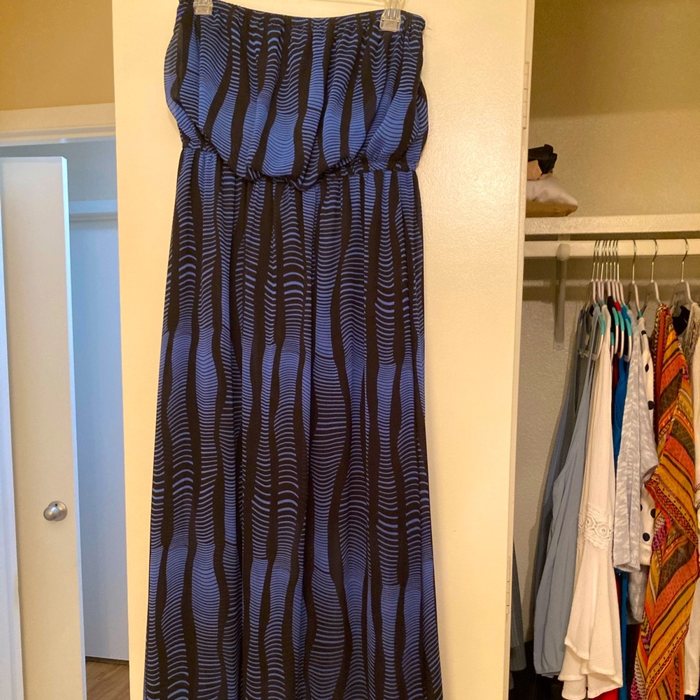 Dressy Strapless Maxi Dress w/ built in slip, XL